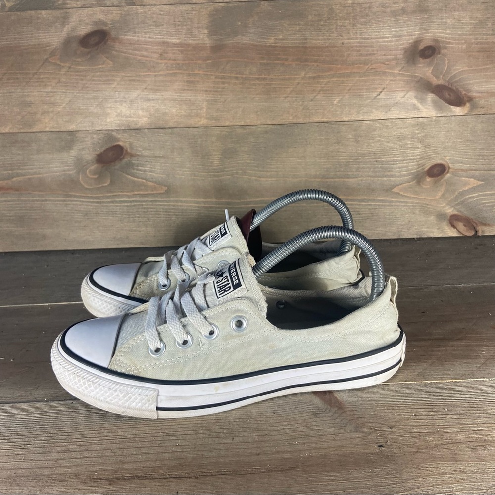 Converse all star chuck Taylor shoreline Women size 7 shoes gray slip on sneaker